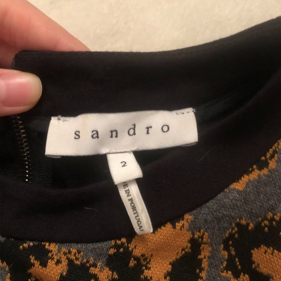 Sandro Knit Leopard Mini Dress - Picture 5 of 7